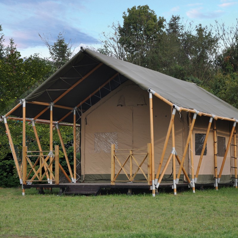 Hot Sale Factory Preis Wasserdichtes PVC und Canvas Luxury Safari Glamping Tent for Camp